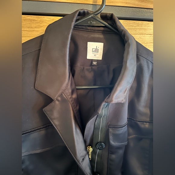 Black with satin accents Cabi Jacket.  Size XS - Picture 4 of 8